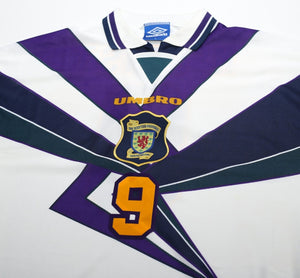 1995/96 McCOIST #9 Scotland Vintage Umbro Away Football Shirt (L) Euro 96