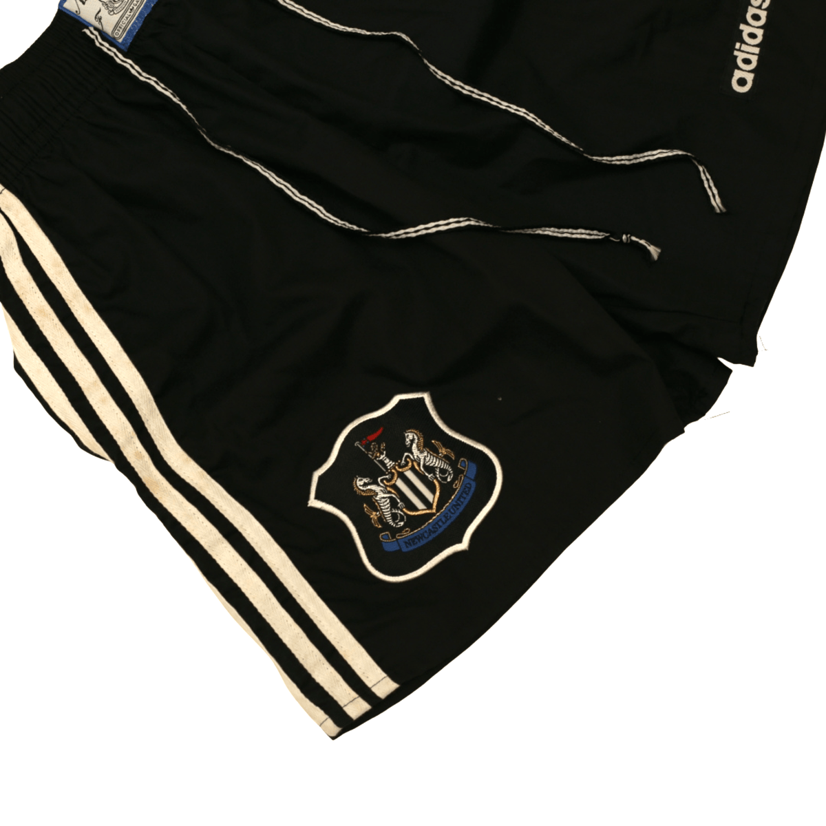 1995/96 Newcastle United Vintage adidas Home Kit Football Shorts (S) 30" Waist
