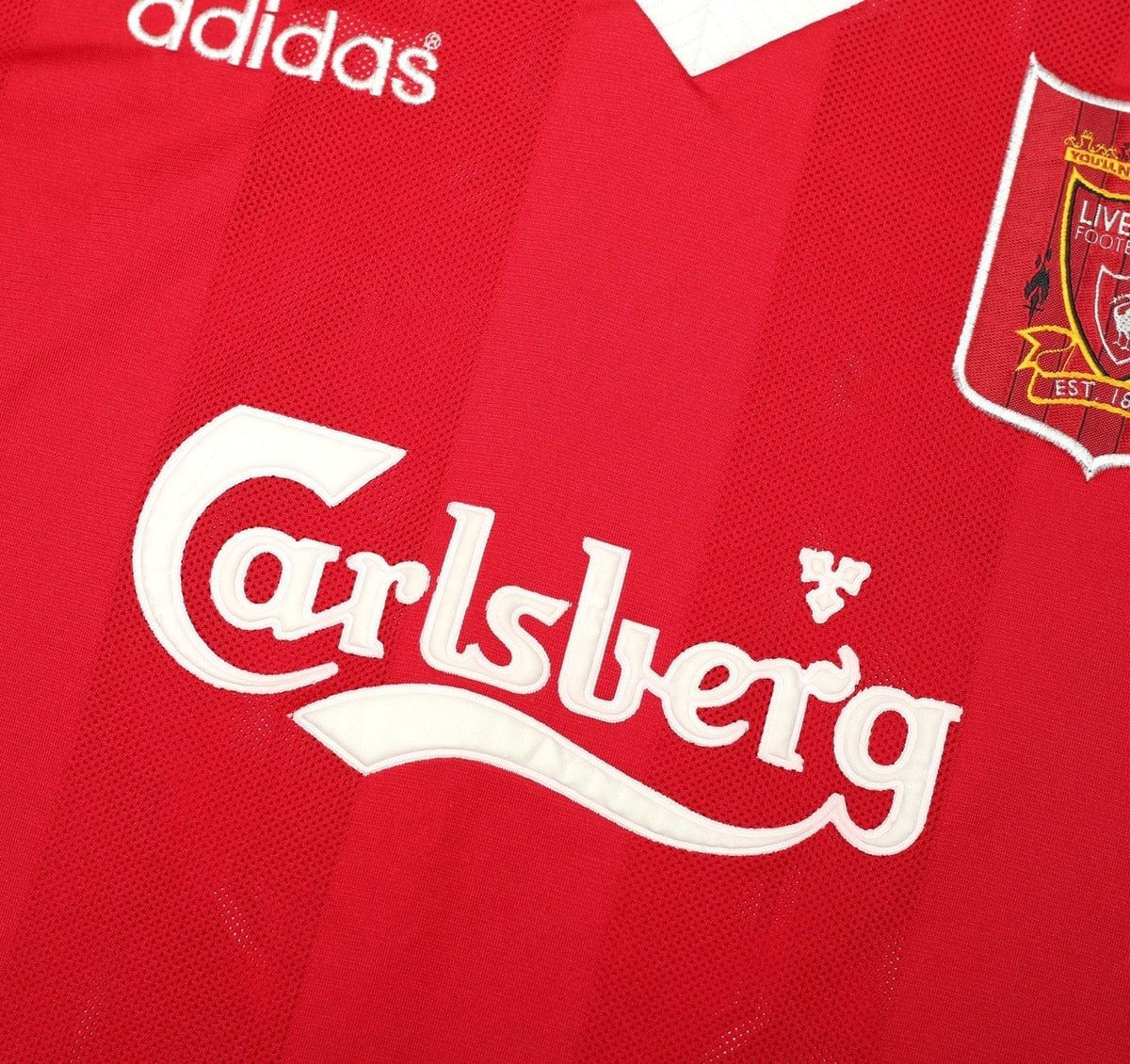 1995/96 RUSH #9 Liverpool Vintage adidas Home Football Shirt (S)