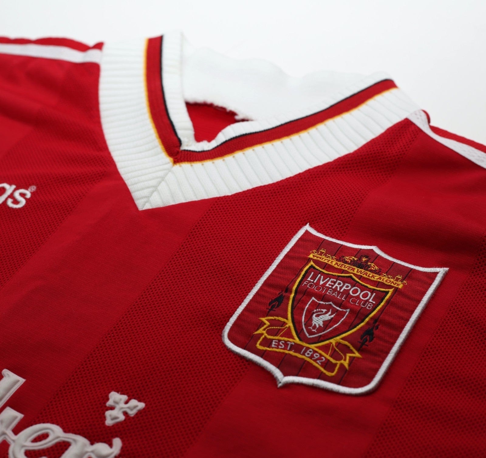 1995/96 RUSH #9 Liverpool Vintage adidas Home Football Shirt (S)