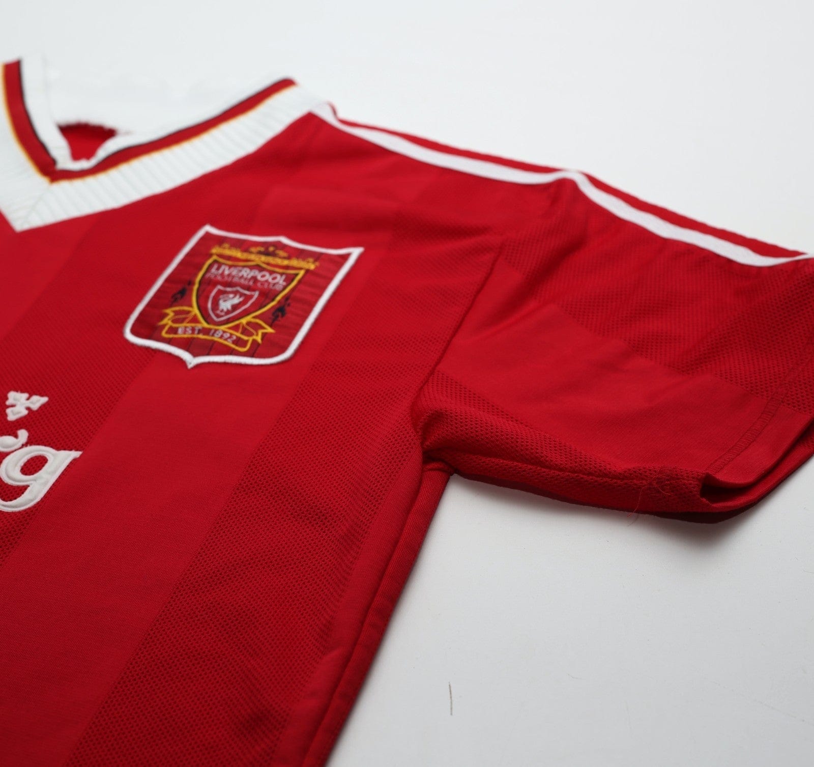 1995/96 RUSH #9 Liverpool Vintage adidas Home Football Shirt (S)