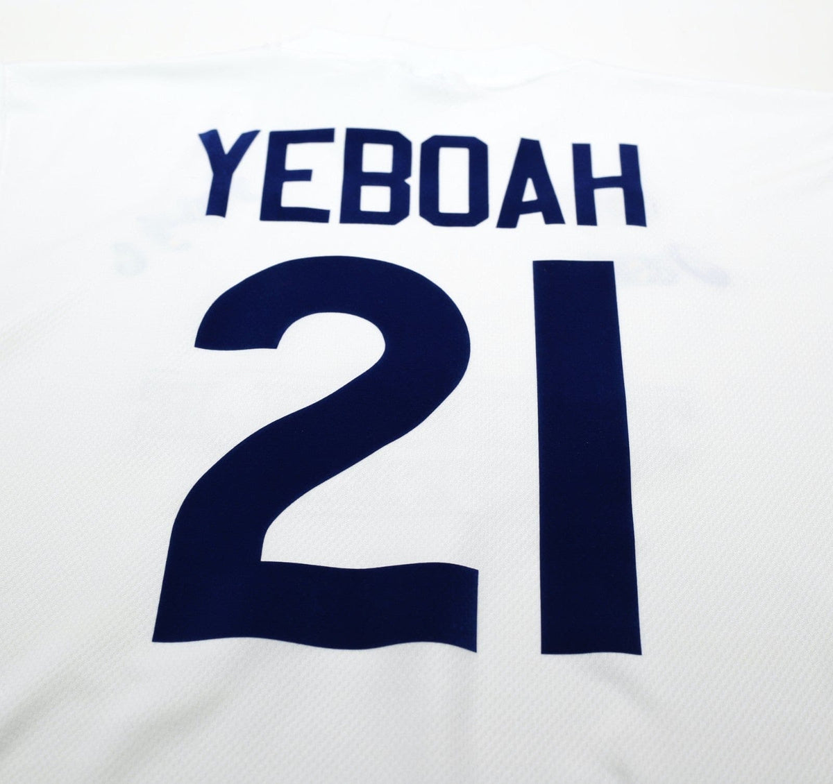 1995/96 YEBOAH #21 Leeds United Vintage ASICS Home Football Shirt (L)