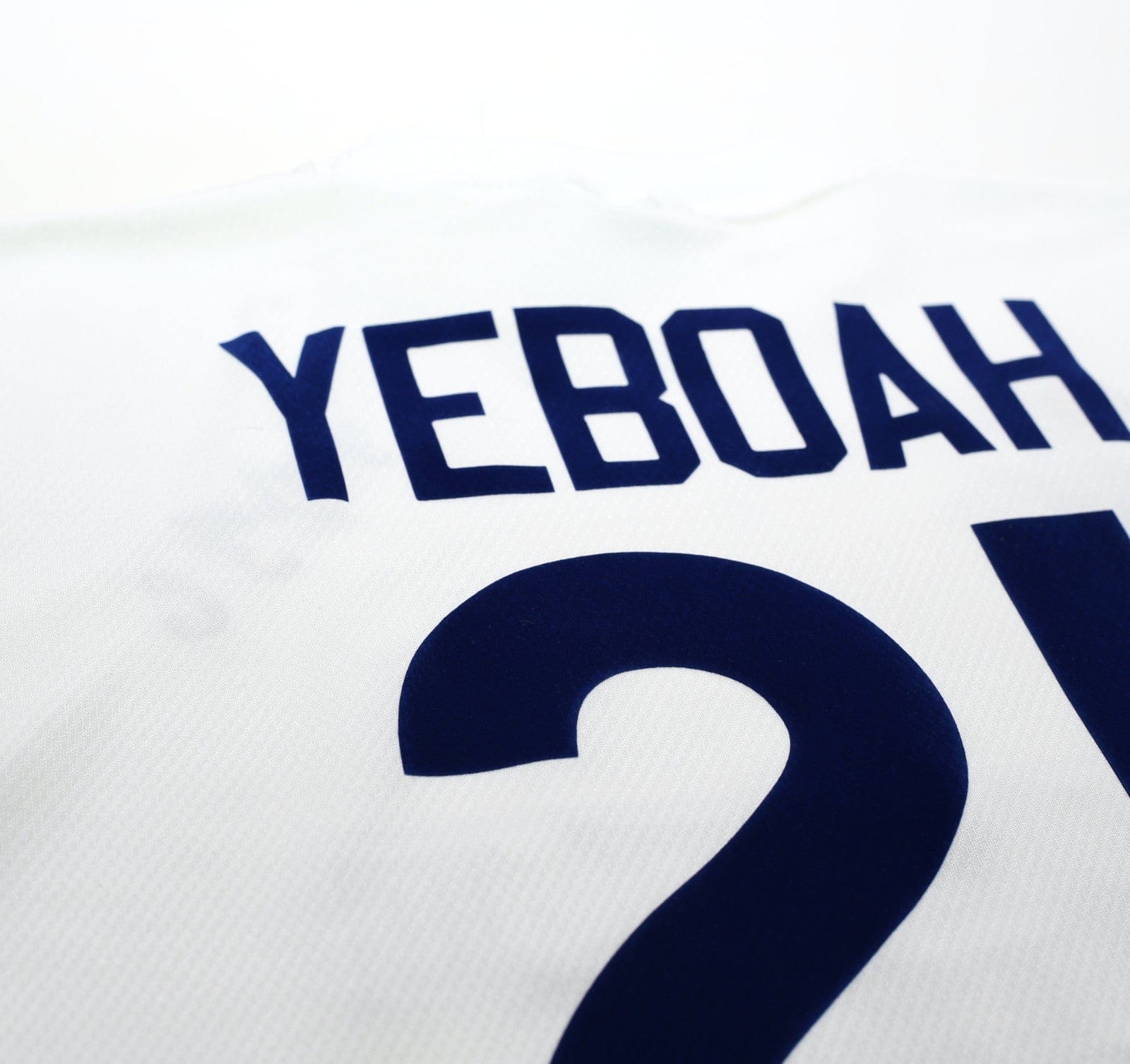 1995/96 YEBOAH #21 Leeds United Vintage ASICS Home Football Shirt (L)