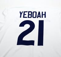 1995/96 YEBOAH #21 Leeds United Vintage ASICS Home Football Shirt (L)