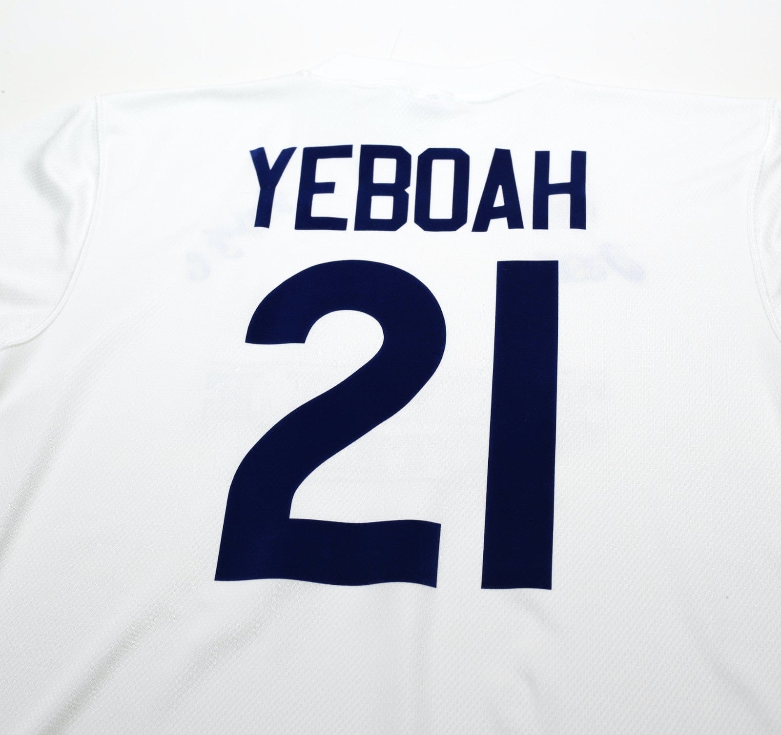 1995/96 YEBOAH #21 Leeds United Vintage ASICS Home Football Shirt (L)