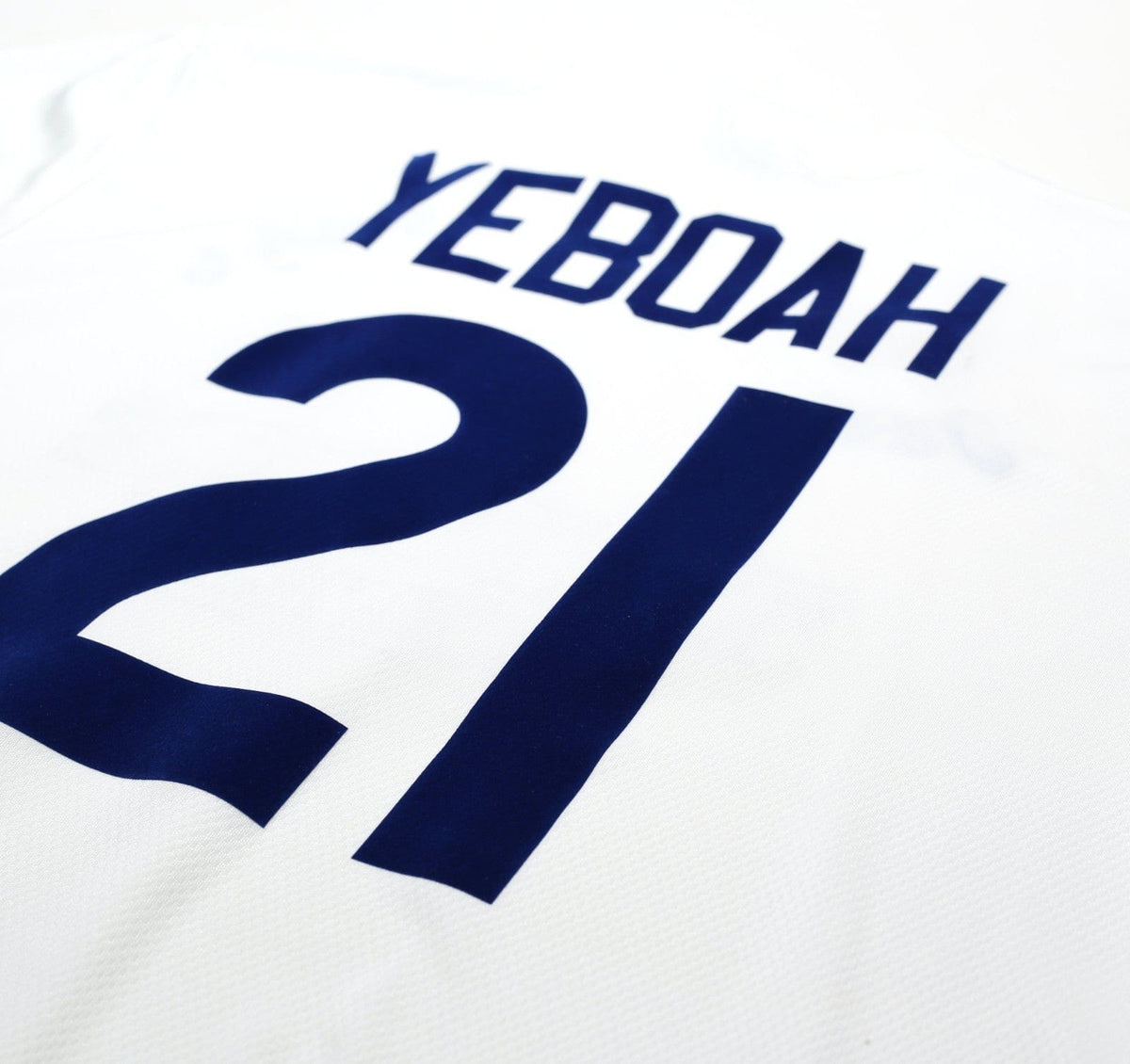 1995/96 YEBOAH #21 Leeds United Vintage ASICS Home Football Shirt (L)