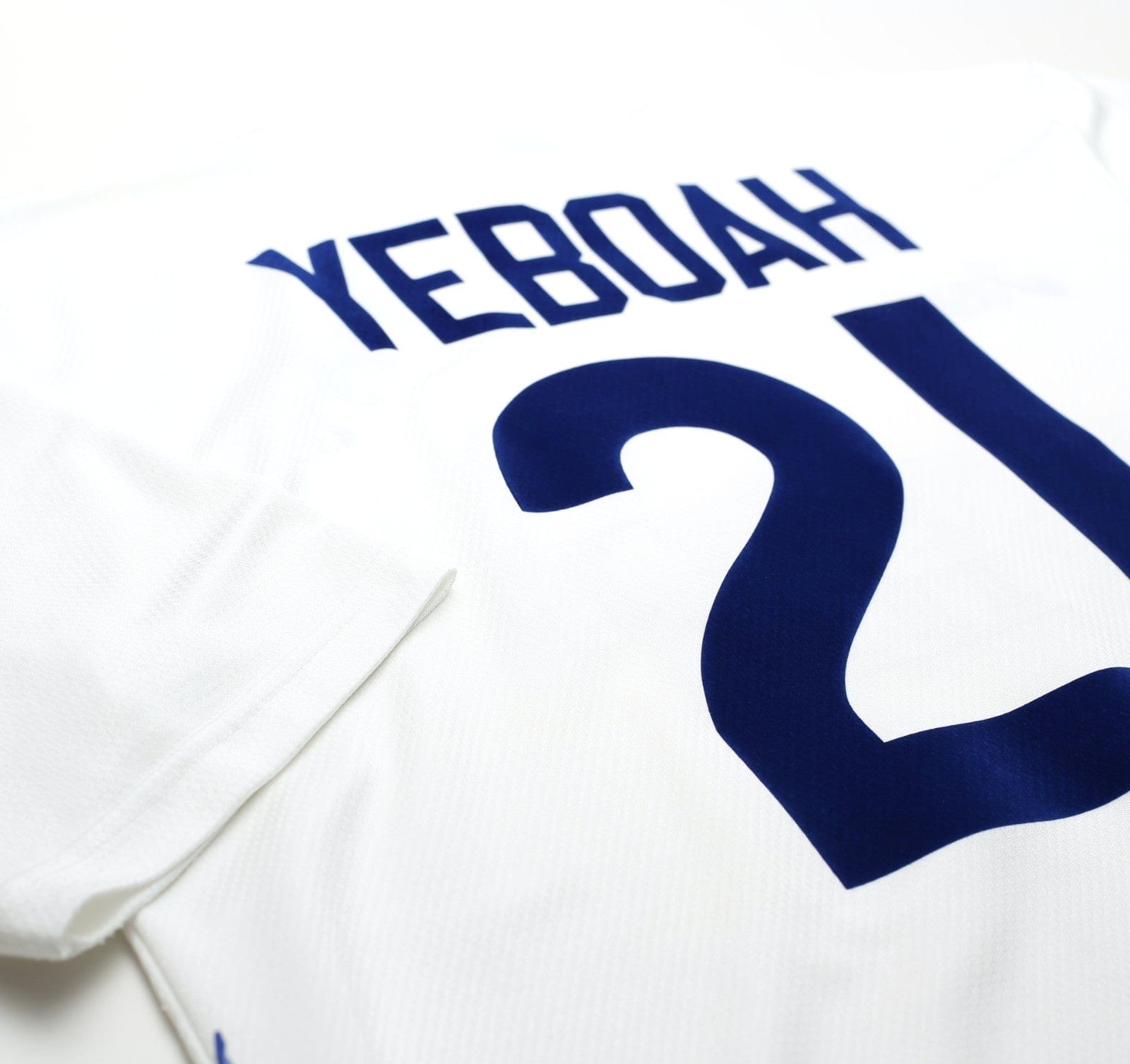 1995/96 YEBOAH #21 Leeds United Vintage ASICS Home Football Shirt (L)