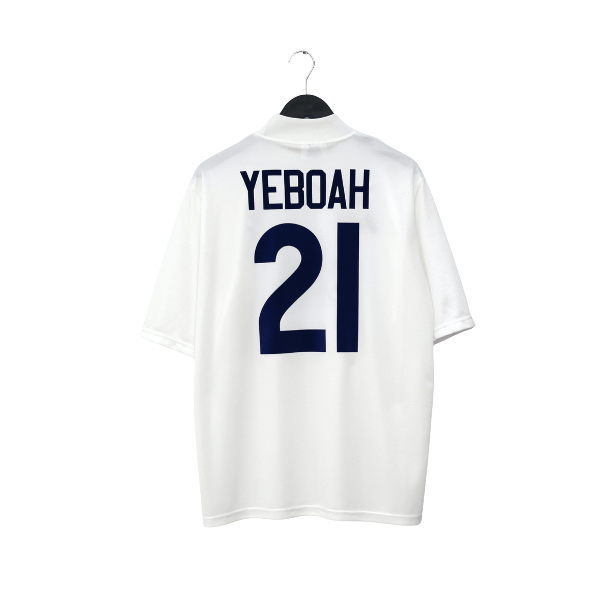 1995/96 Yeboah #21 Leeds United Vintage Asics Home Football Shirt (L)