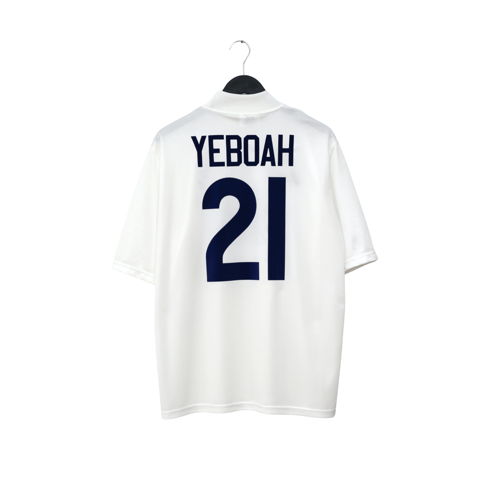 1995/96 Yeboah #21 Leeds United Vintage Asics Home Football Shirt (L)