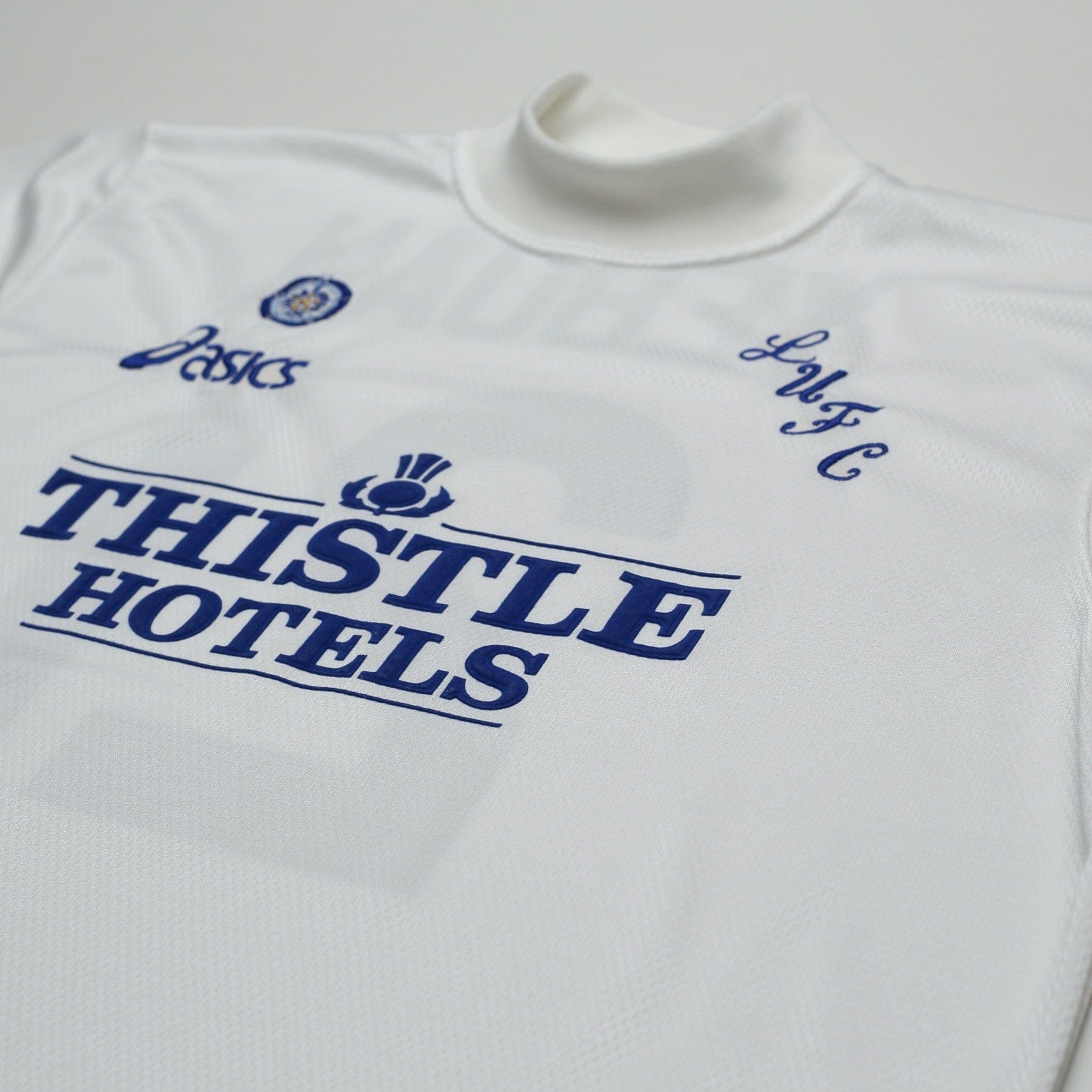 1995/96 Yeboah #21 Leeds United Vintage Asics Home Football Shirt (L)