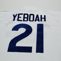 1995/96 Yeboah #21 Leeds United Vintage Asics Home Football Shirt (L)