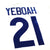 1995/96 YEBOAH #21 Leeds United Vintage Asics Home Football Shirt (L) Ghana