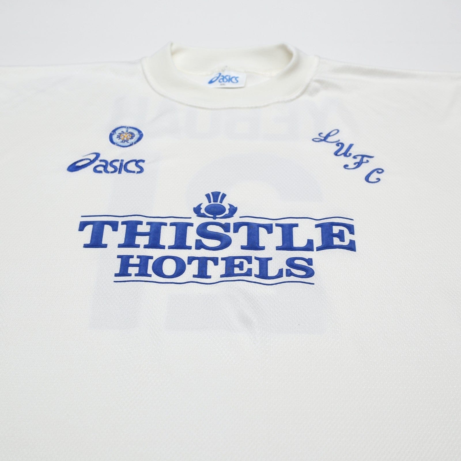 1995/96 Yeboah #21 Leeds United Vintage Asics Home Football Shirt (XXL)