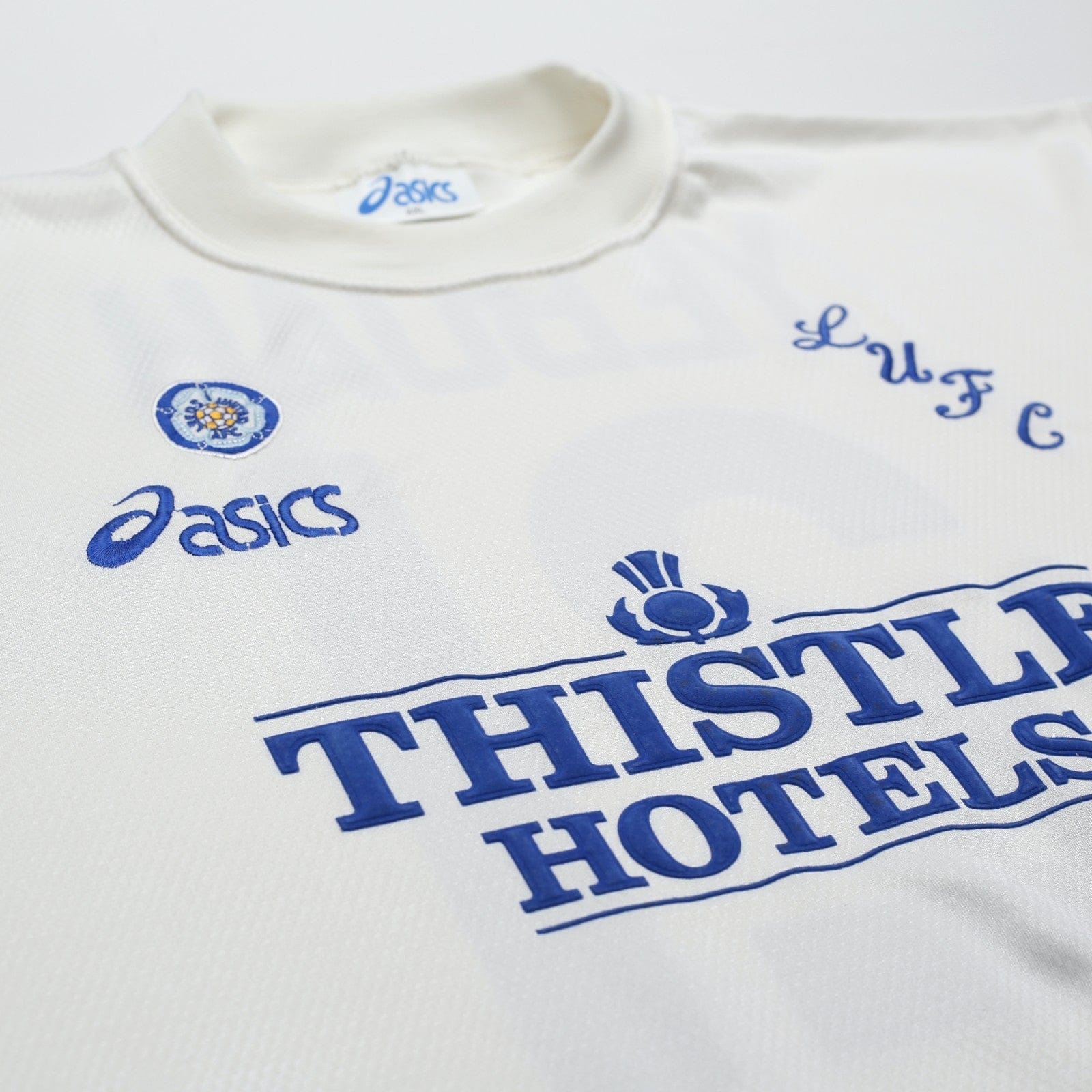 1995/96 Yeboah #21 Leeds United Vintage Asics Home Football Shirt (XXL)