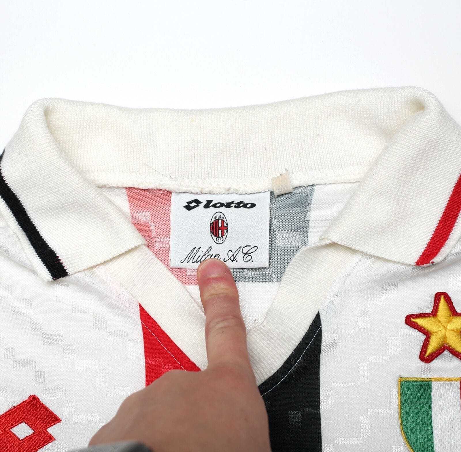 1995/97 AC MILAN Vintage Lotto Away Football Shirt Jersey (M