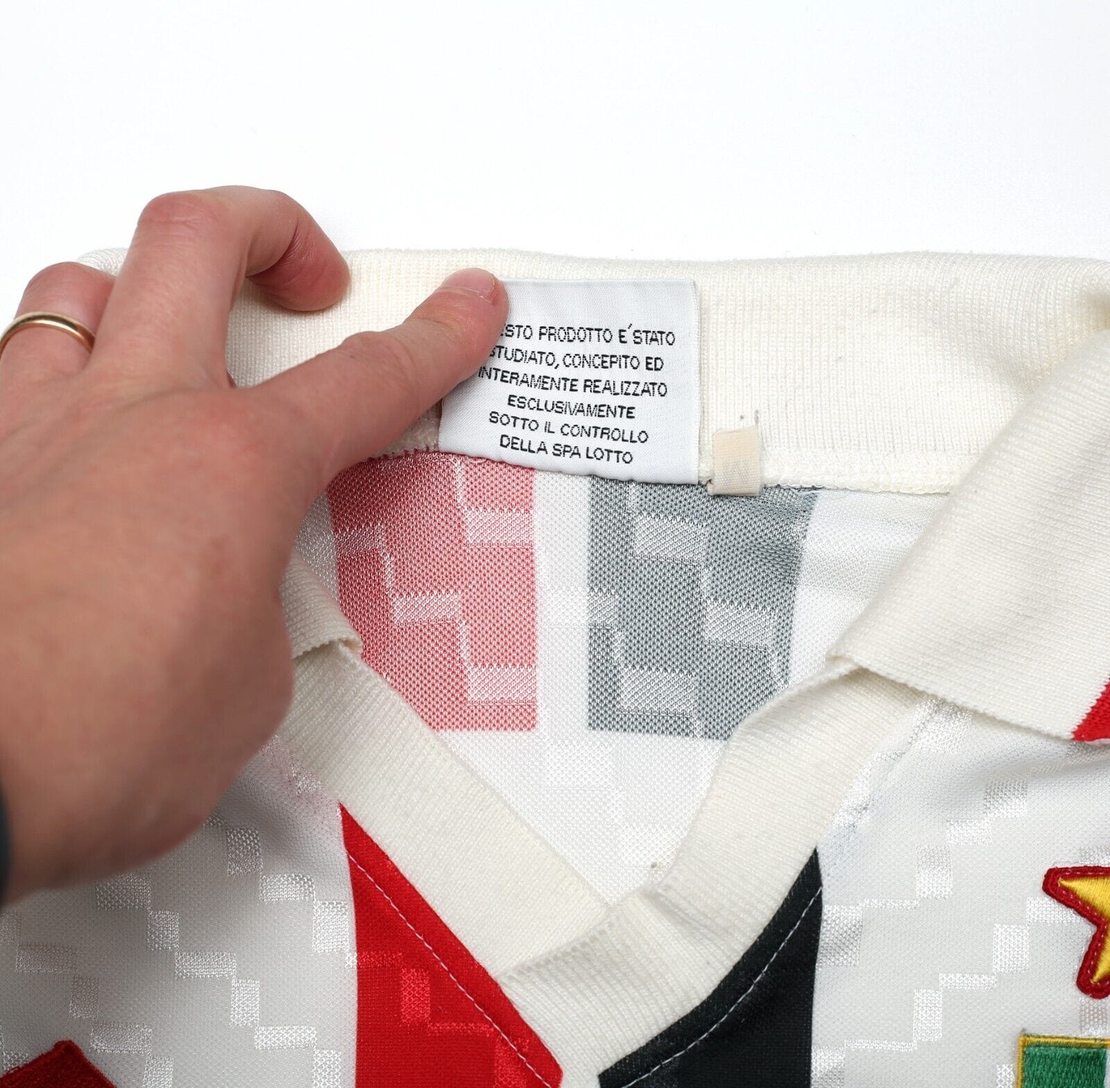 1995/97 AC MILAN Vintage Lotto Away Football Shirt Jersey (M)