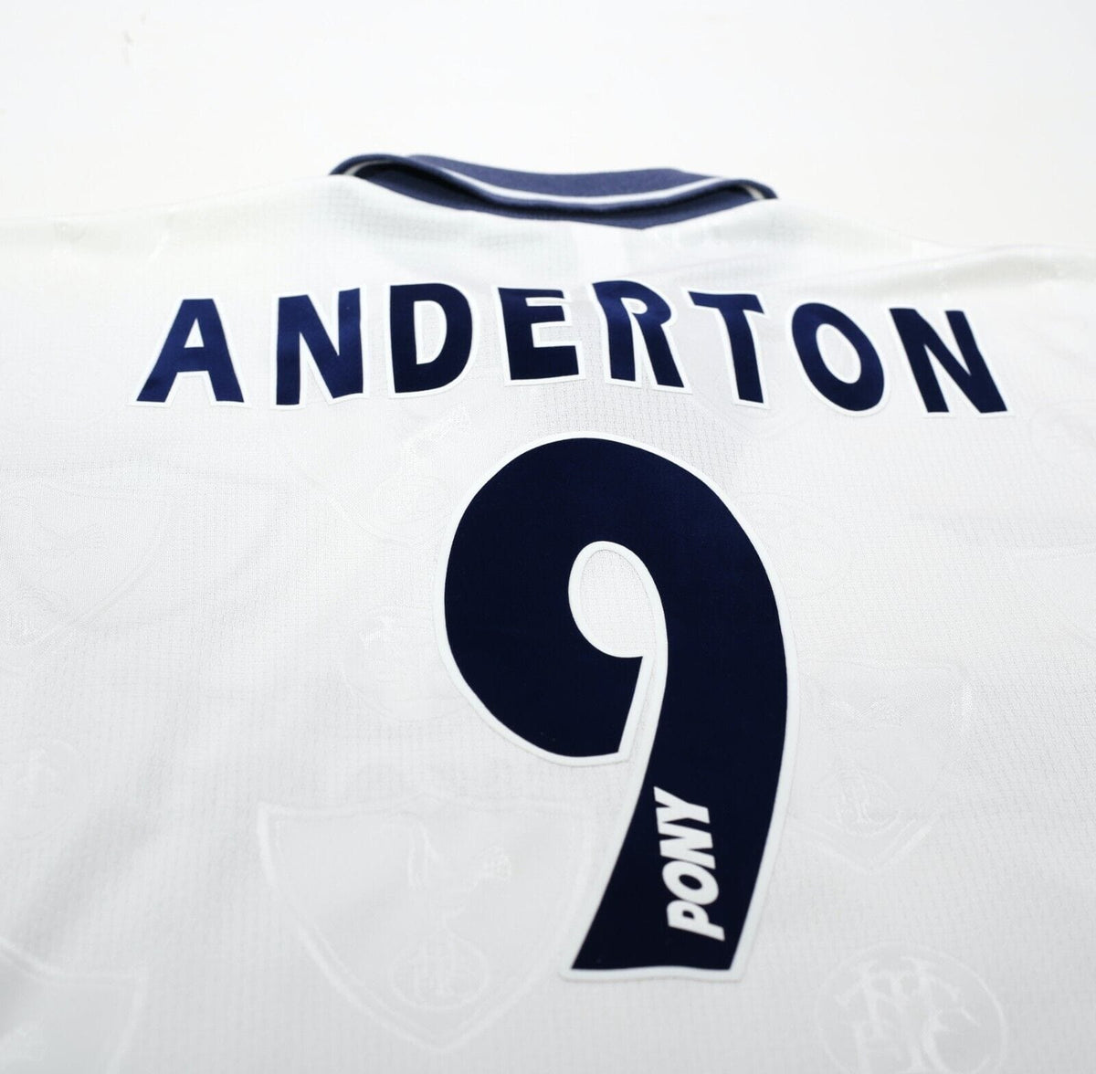1995/97 ANDERTON #9 Tottenham Hotspur Vintage PONY Home Football Shirt (XL)