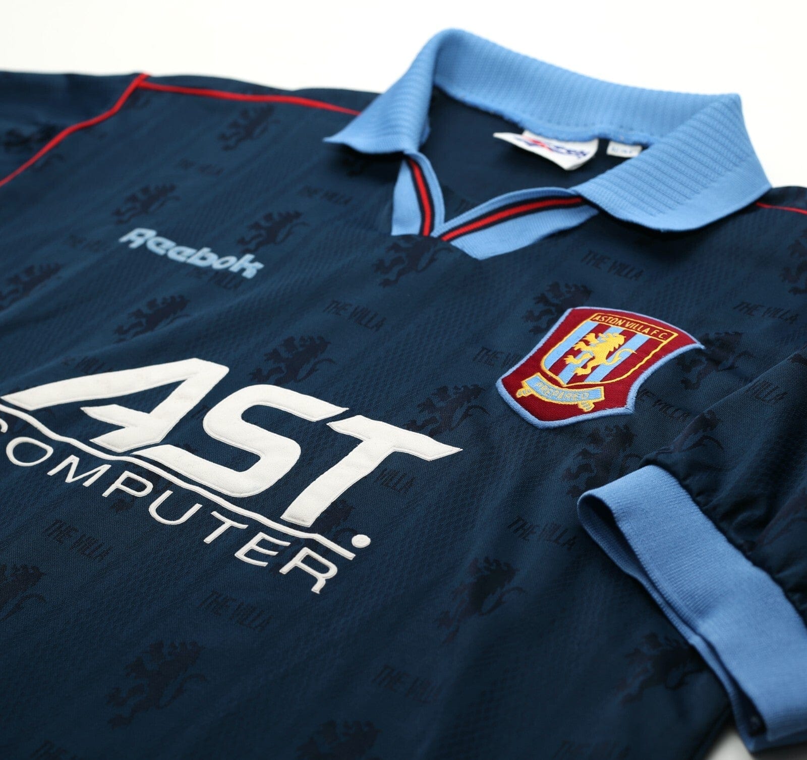 1995/97 ASTON VILLA Vintage Reebok Away Football Shirt Jersey (L)