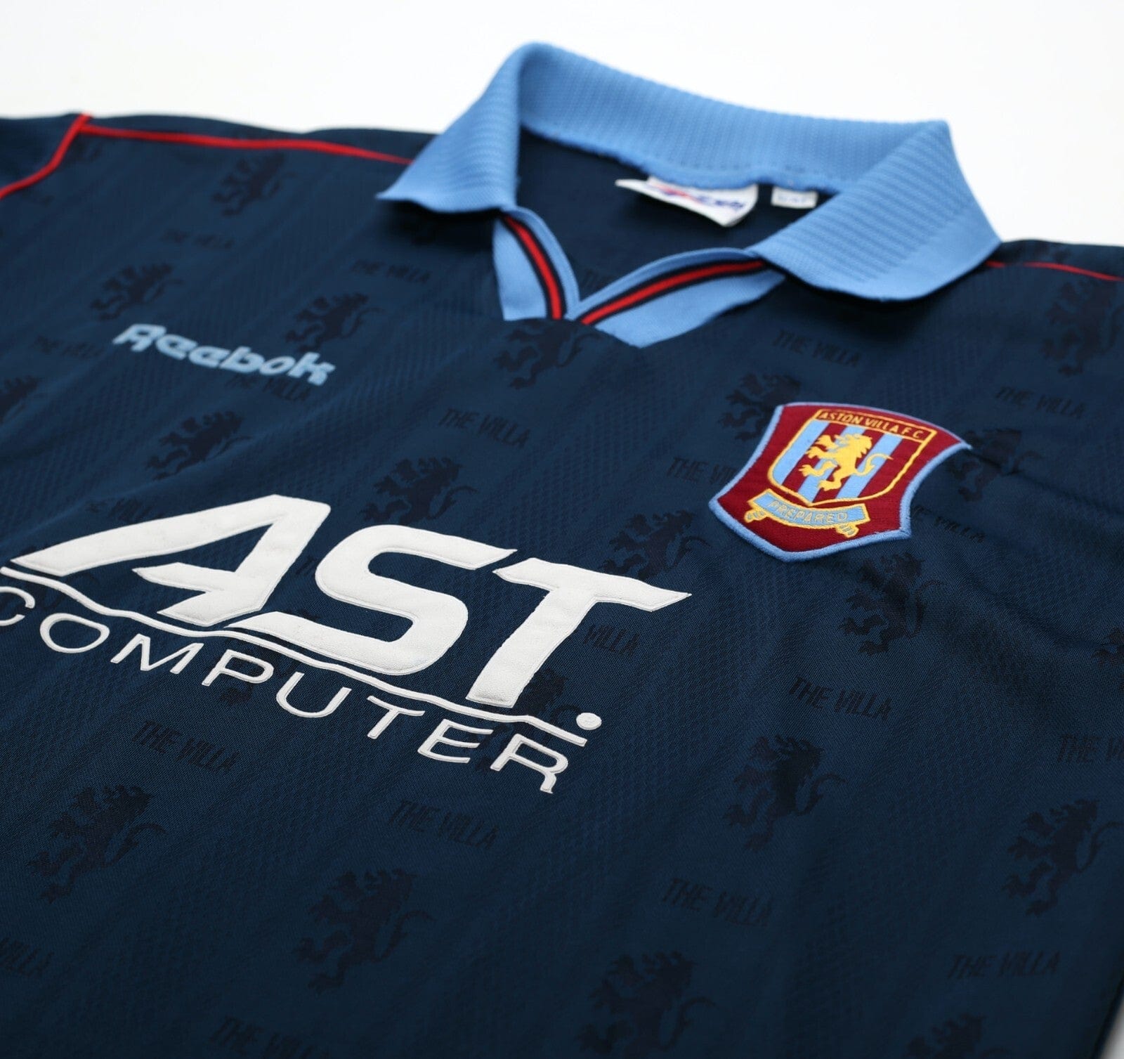 1995/97 ASTON VILLA Vintage Reebok Away Football Shirt Jersey (L)