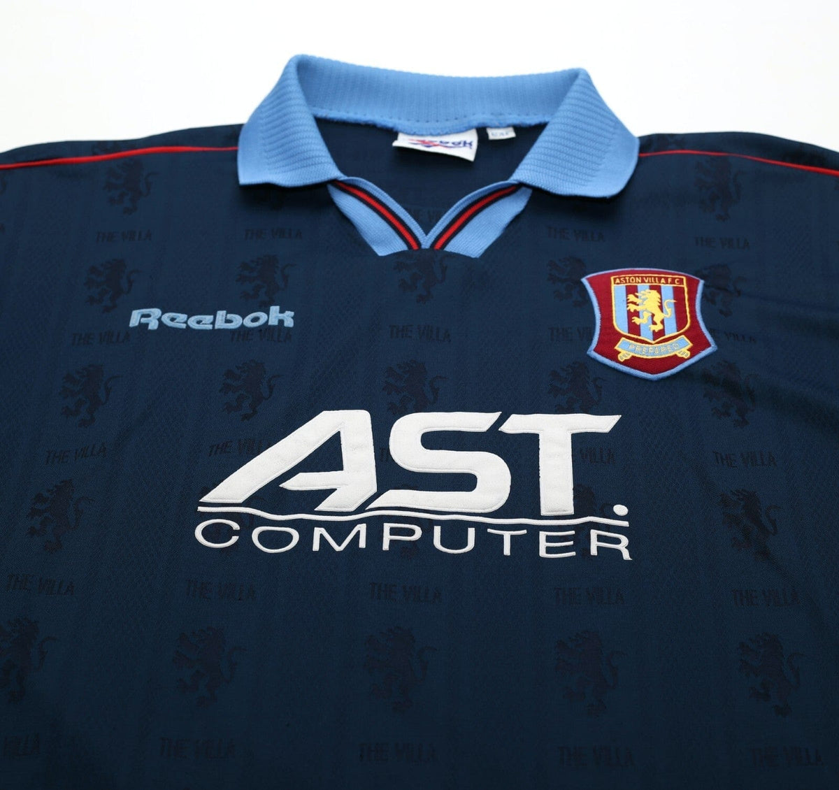 1995/97 ASTON VILLA Vintage Reebok Away Football Shirt Jersey (L)