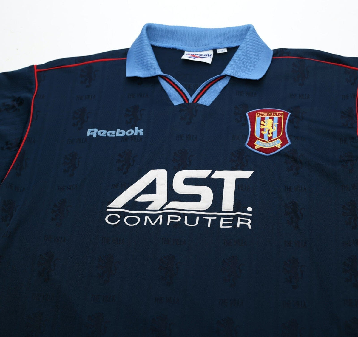 1995/97 ASTON VILLA Vintage Reebok Away Football Shirt Jersey (L)