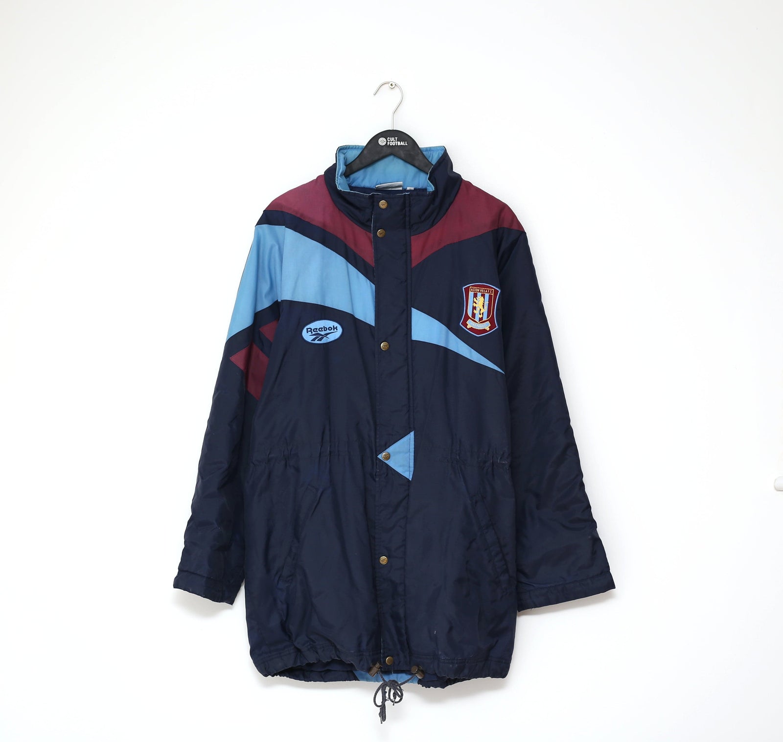 1995/97 ASTON VILLA Vintage Reebok Football Rain Jacket Coat (L