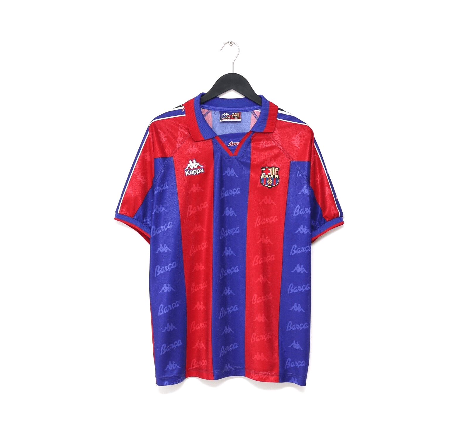 1995 97 Barcelona Vintage Home Football Shirt Size L Kappa Jersey Football Shirt Collective