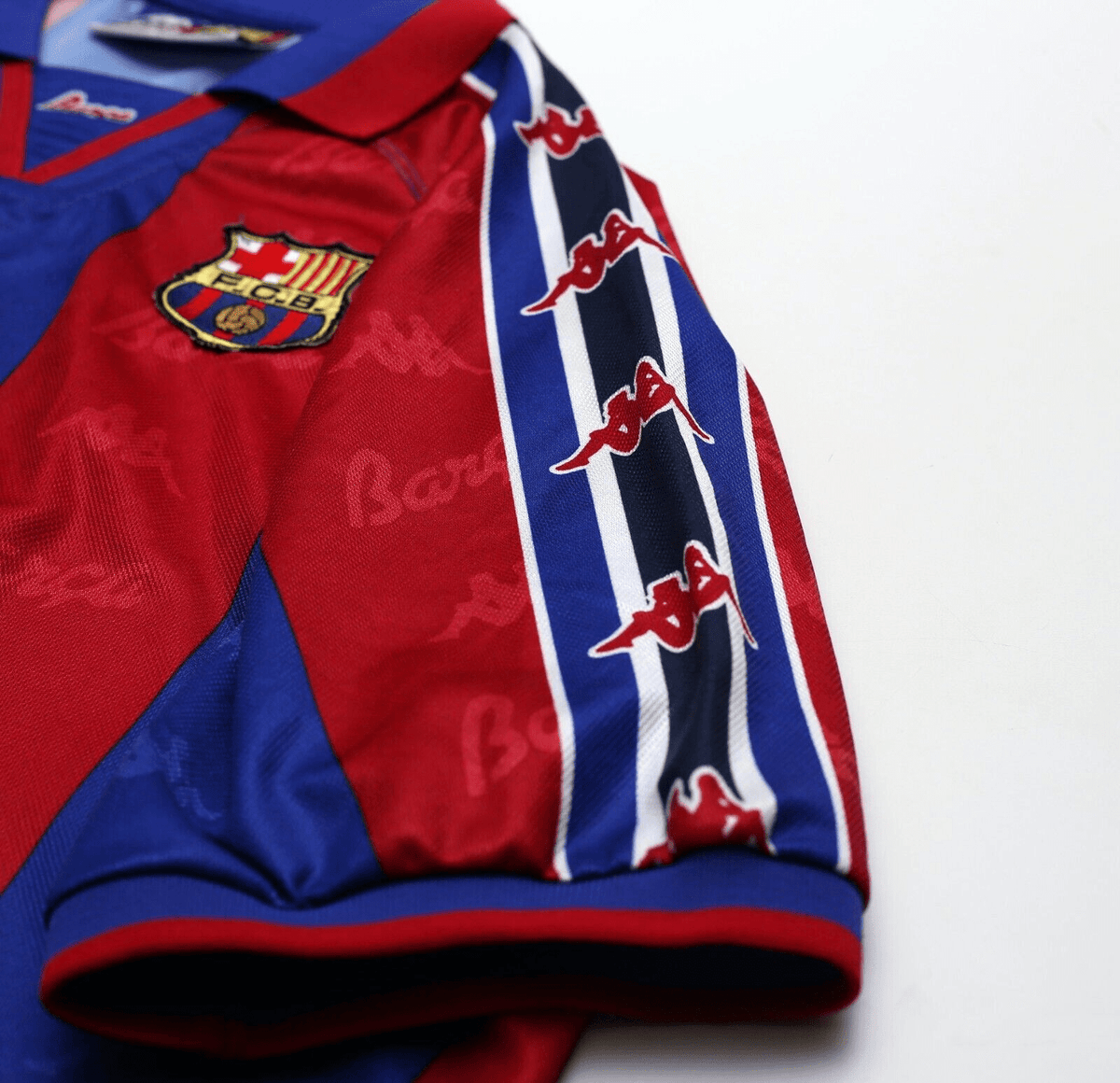 1995/97 Barcelona Vintage Kappa Home Football Shirt Jersey (M/L) Ronaldo Era