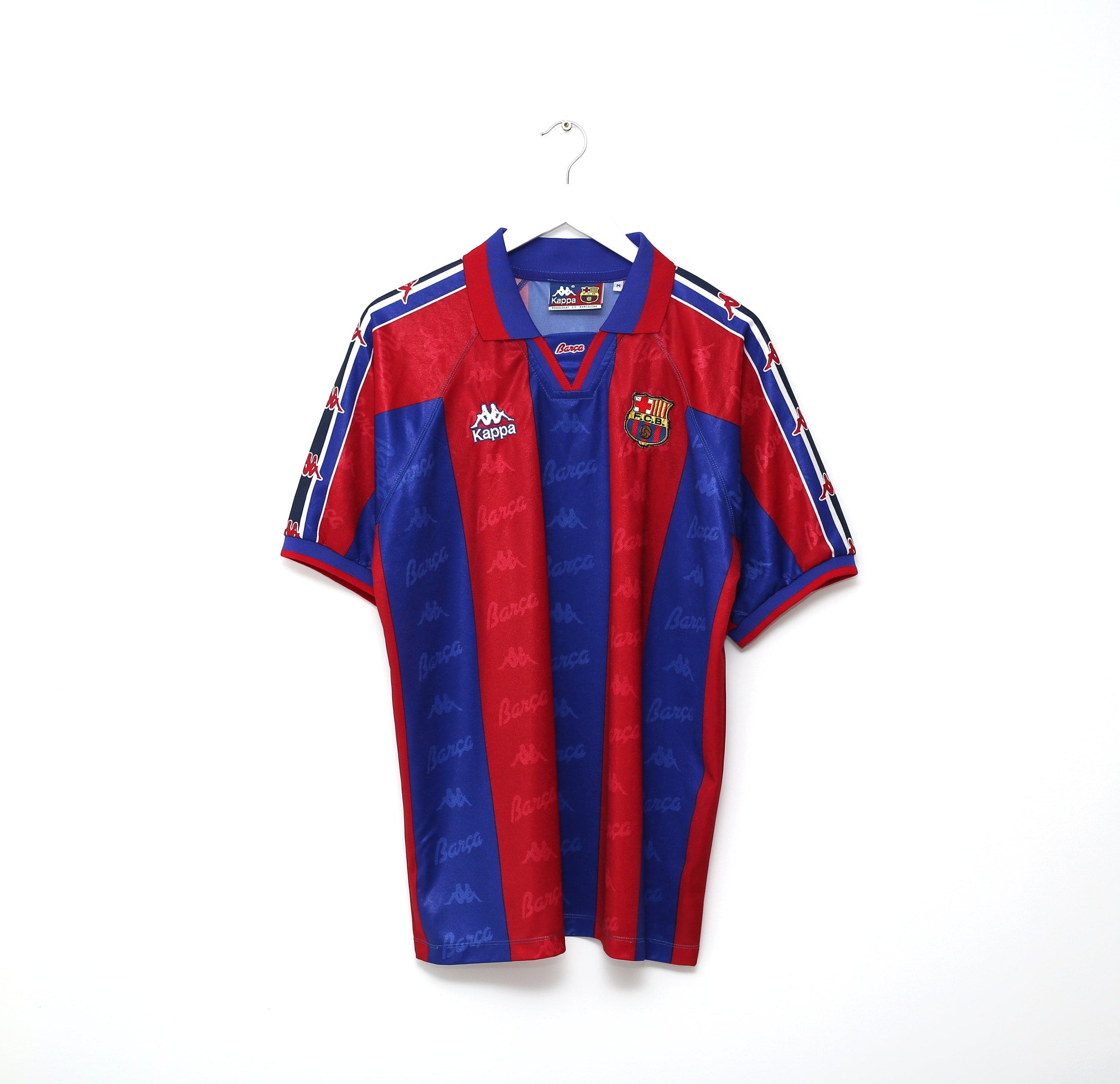 1995/97 Barcelona Vintage Kappa Home Football Shirt Jersey (M/L