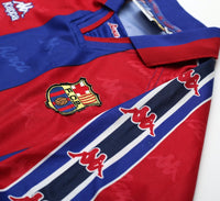 1995/97 Barcelona Vintage Kappa Home Football Shirt Jersey (XL) Ronaldo Era