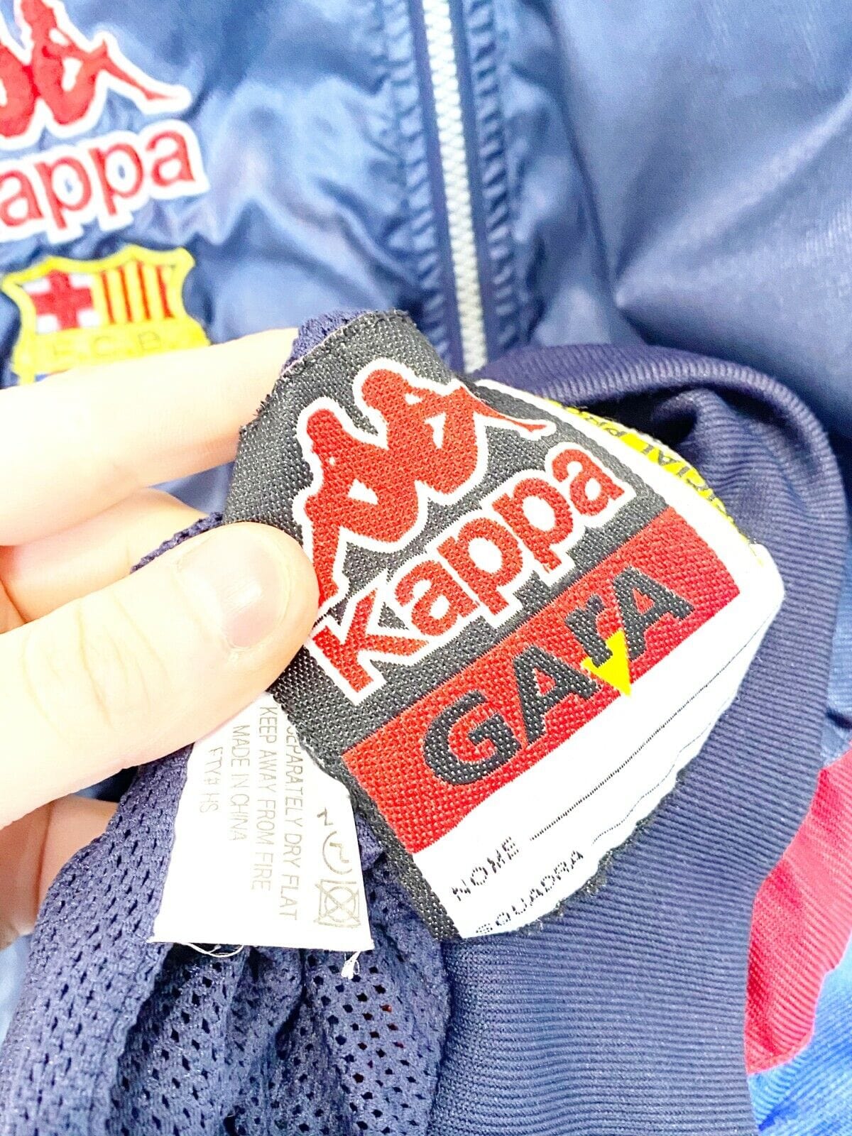 1995/97 BARCELONA Vintage Kappa Track Top Football Jacket (XL) Ronaldo Era