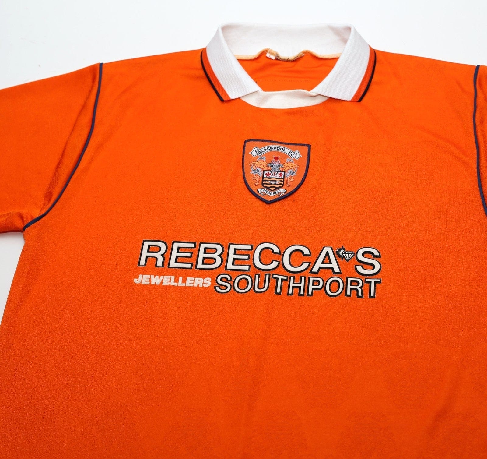 1995/97 BLACKPOOL FC Vintage Pool Pro Wear Home Football Shirt (L)