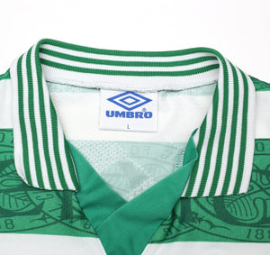 1995/97 CADETE #11 Celtic Vintage Umbro Home Football Shirt (L)