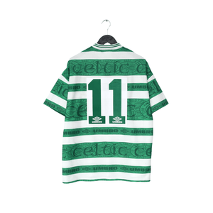 1995/97 CADETE #11 Celtic Vintage Umbro Home Football Shirt (L)