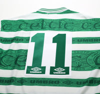1995/97 CADETE #11 Celtic Vintage Umbro Home Football Shirt (L)