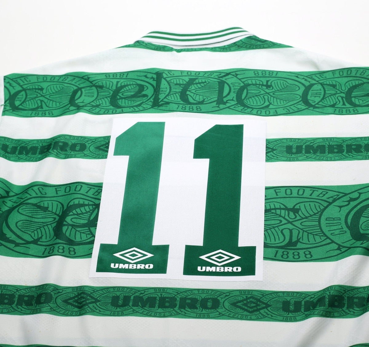 1995/97 CADETE #11 Celtic Vintage Umbro Home Football Shirt (L)