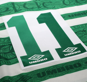 1995/97 CADETE #11 Celtic Vintage Umbro Home Football Shirt (L)