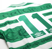 1995/97 CADETE #11 Celtic Vintage Umbro Home Football Shirt (L)