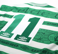 1995/97 CADETE #11 Celtic Vintage Umbro Home Football Shirt (L)