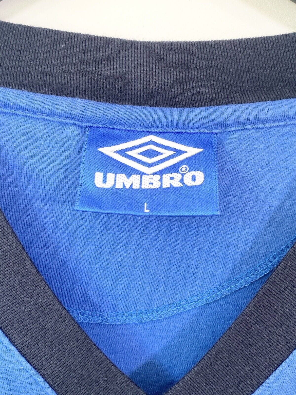 1995/97 CHELSEA Vintage Umbro Football Training T Shirt (L) Zola Wise Vialli Era