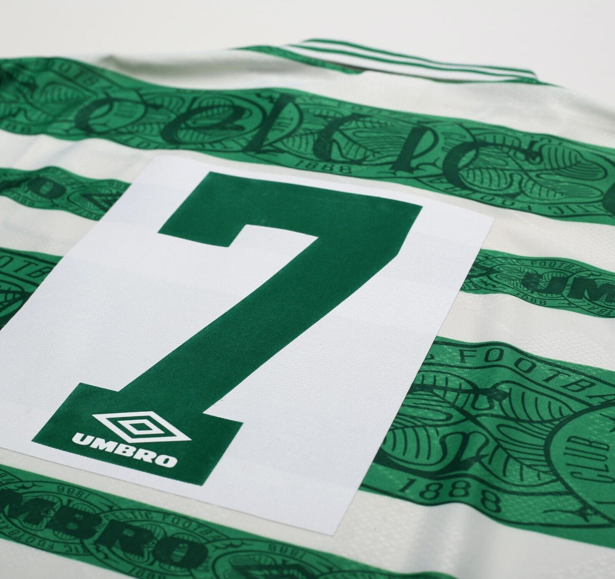 1995/97 DI CANIO #7 Celtic Vintage Umbro Home Football Shirt Jersey (L)
