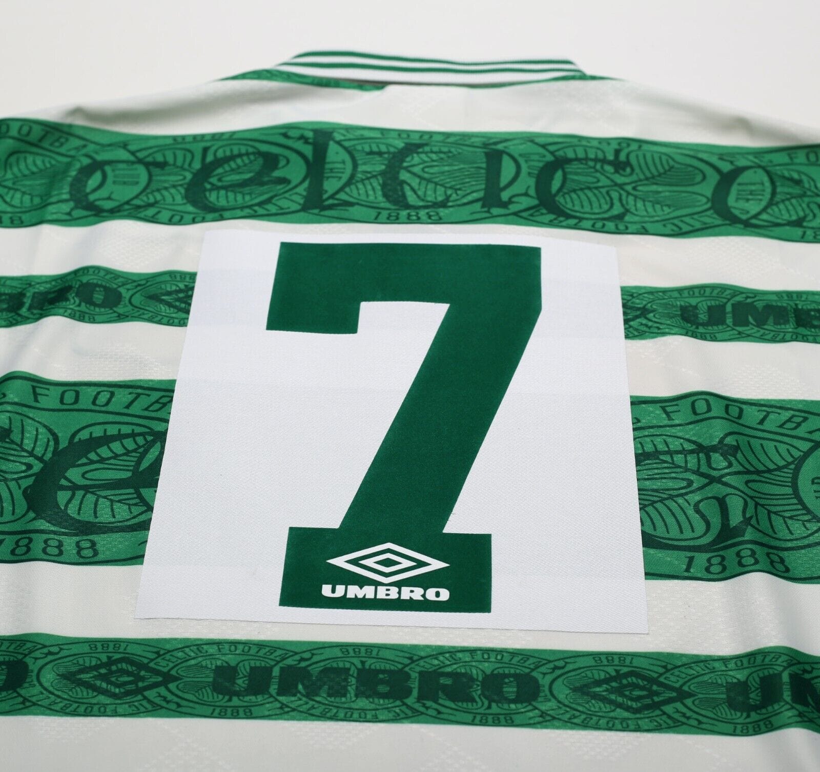 1995/97 DI CANIO #7 Celtic Vintage Umbro Home Football Shirt Jersey (L)