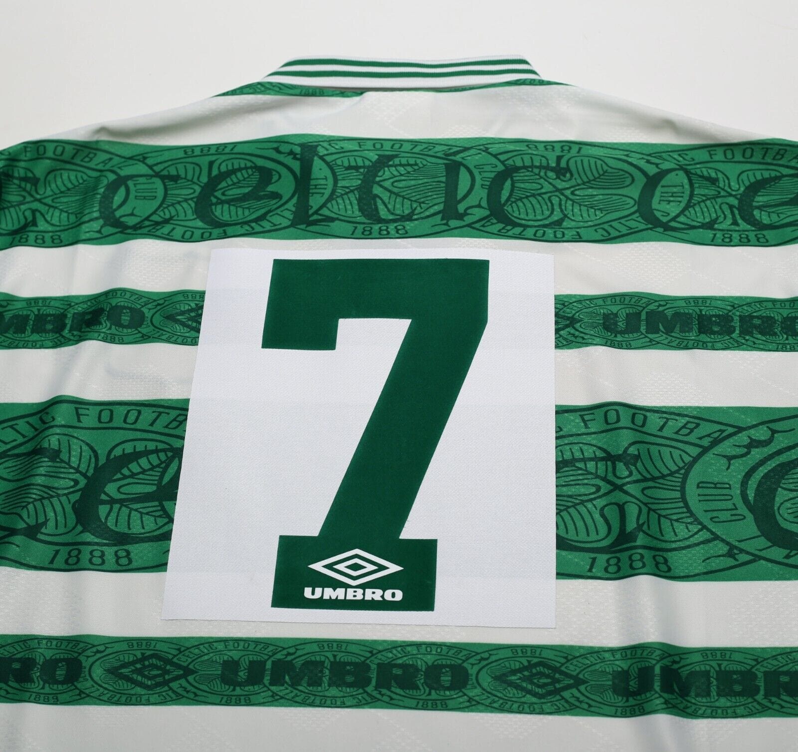 1995/97 DI CANIO #7 Celtic Vintage Umbro Home Football Shirt Jersey (L)