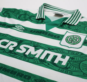 1995/97 DI CANIO #7 Celtic Vintage Umbro Home Football Shirt Jersey (L)