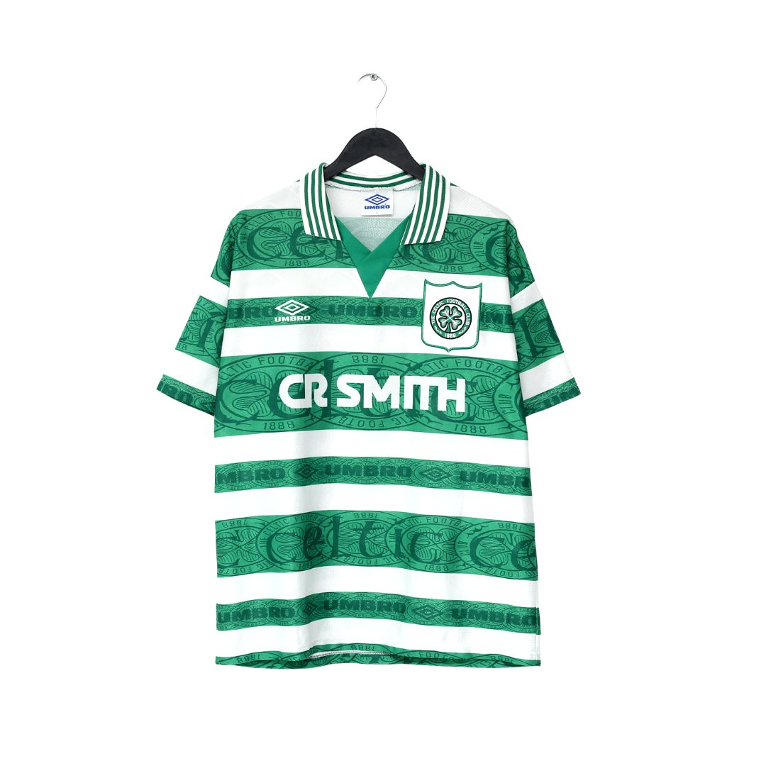 1995/97 DI CANIO #7 Celtic Vintage Umbro Home Football Shirt Jersey (L)