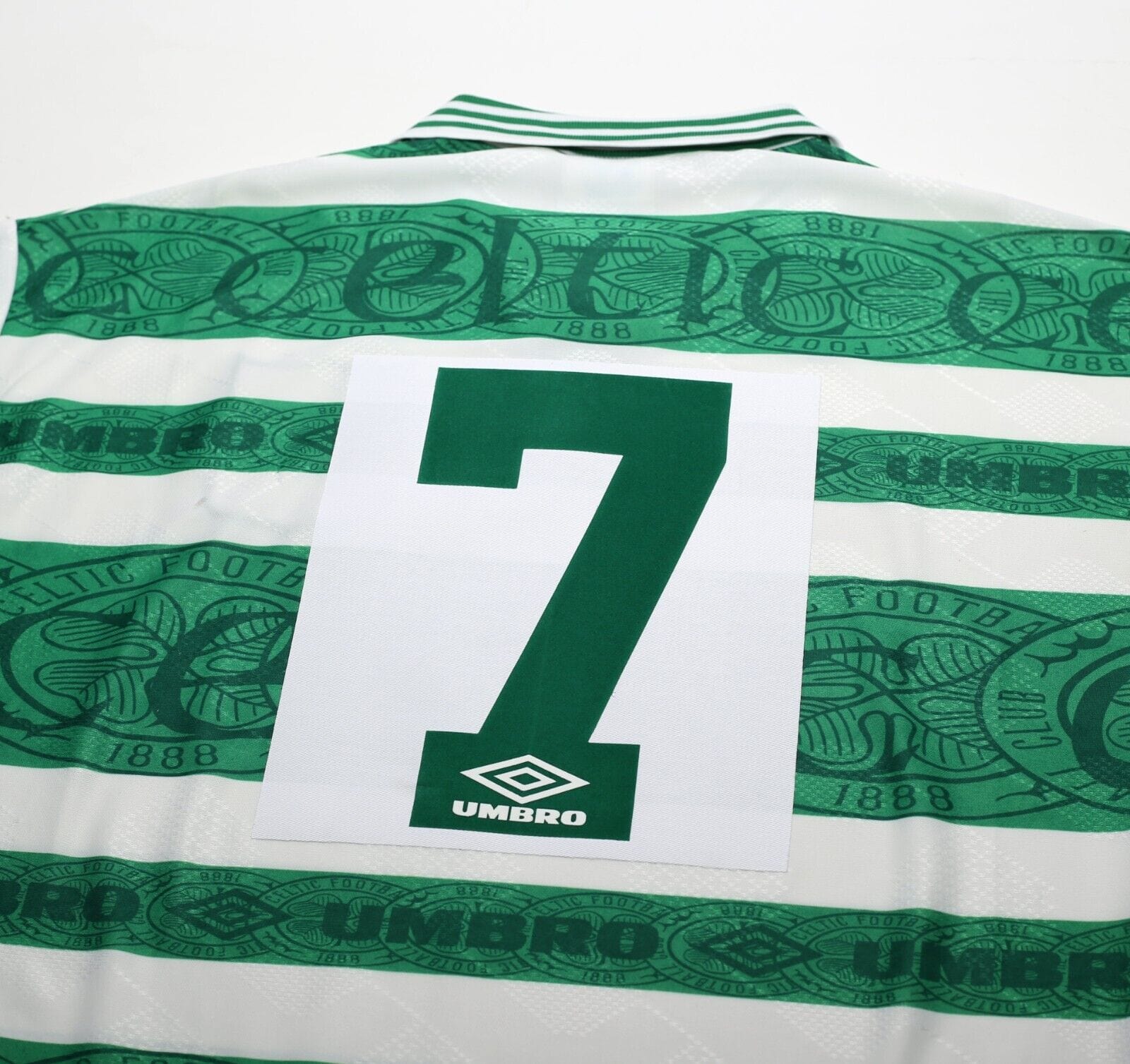 1995/97 DI CANIO #7 Celtic Vintage Umbro Home Football Shirt Jersey (L)