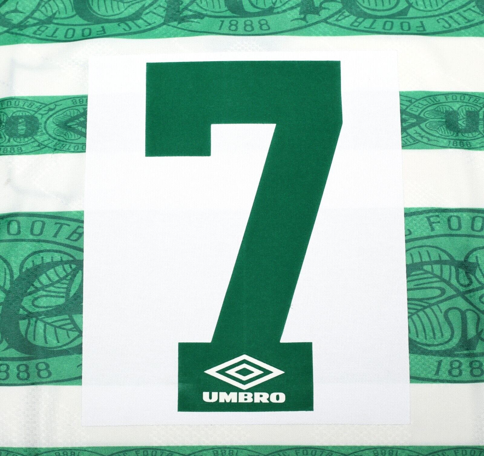 1995/97 DI CANIO #7 Celtic Vintage Umbro Home Football Shirt Jersey (L)