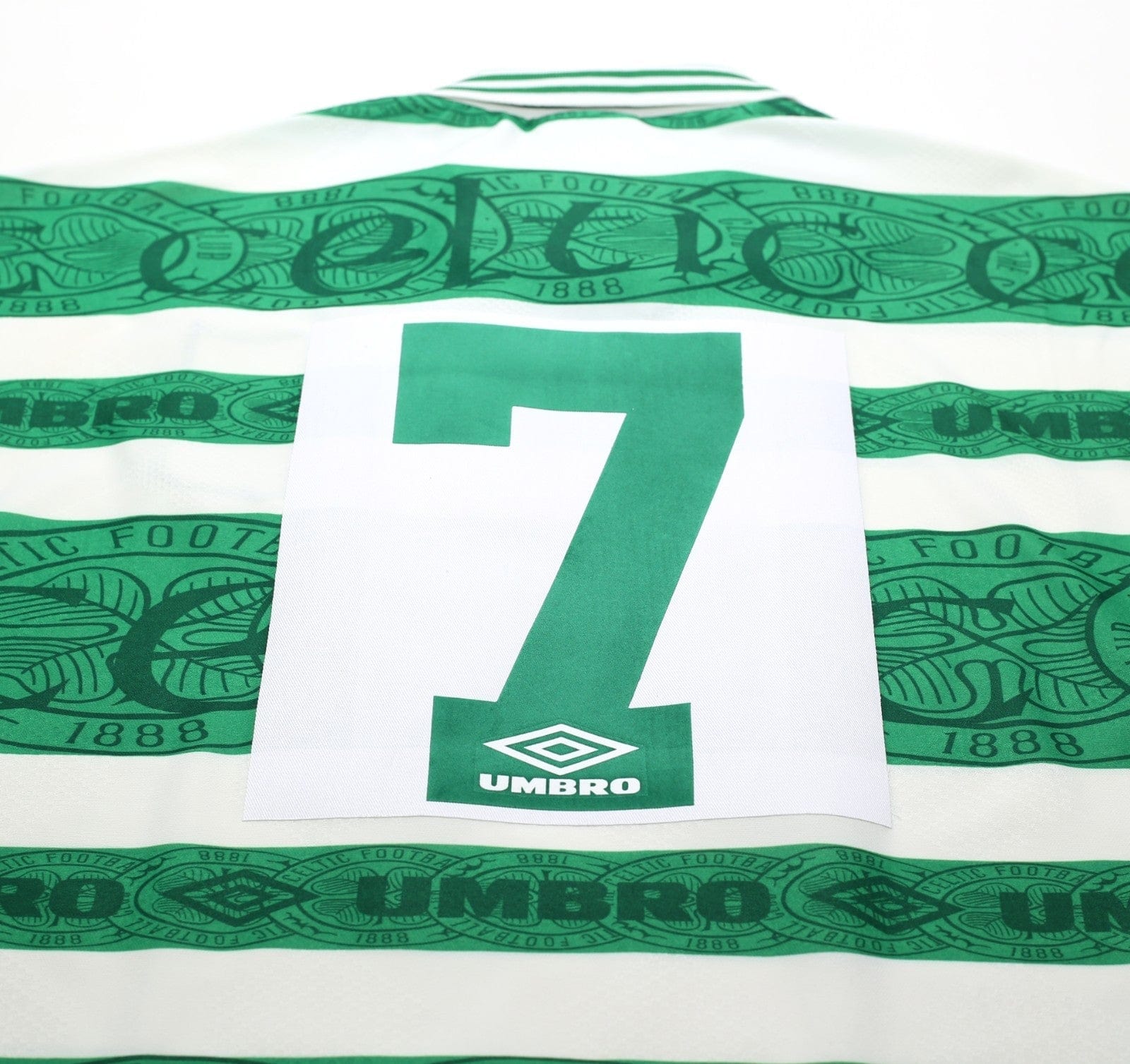 1995/97 DI CANIO #7 Celtic Vintage Umbro Home Football Shirt Jersey (M)