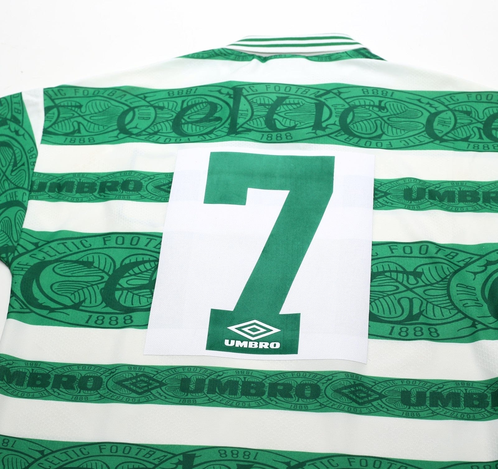 1995/97 DI CANIO #7 Celtic Vintage Umbro Home Football Shirt Jersey (M)