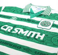 1995/97 DI CANIO #7 Celtic Vintage Umbro Home Football Shirt Jersey (M)
